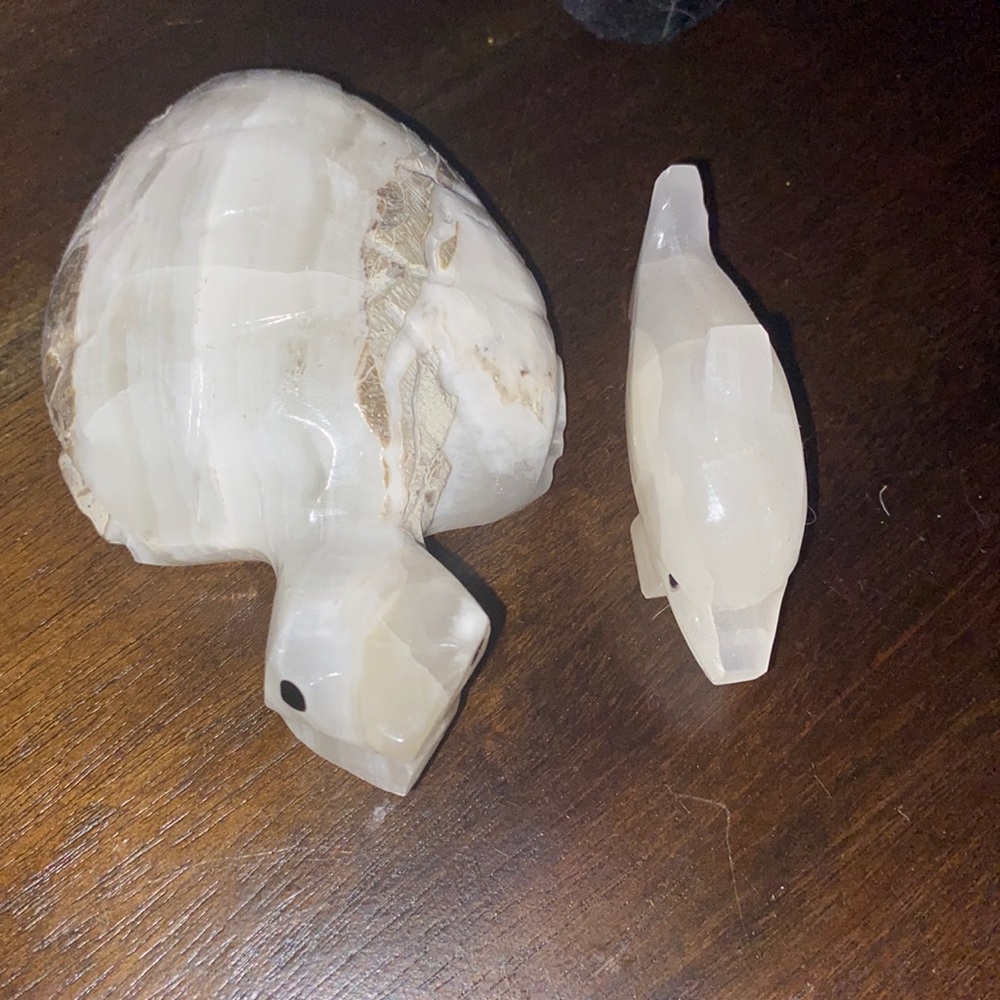 Glass dolphin and turtle bundle